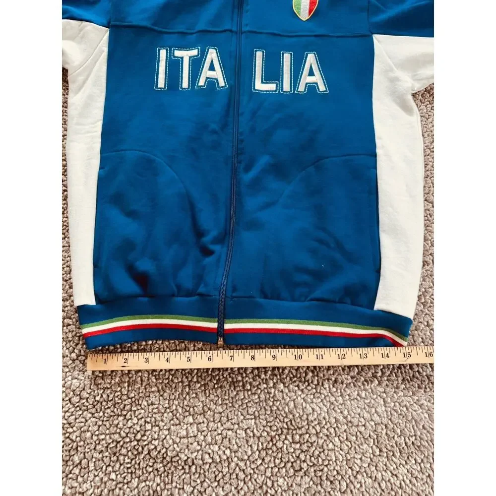 Italia Men’s Sweatshirt I.T.S Brand Made In Italy Sz Large Zip Up